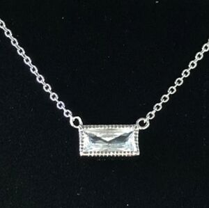 Cubic zirconia silver plated 925